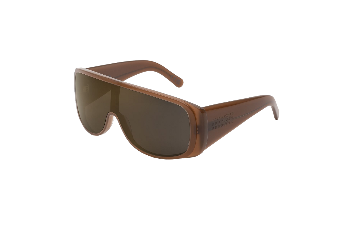 Shield Sunglasses Mask Brown