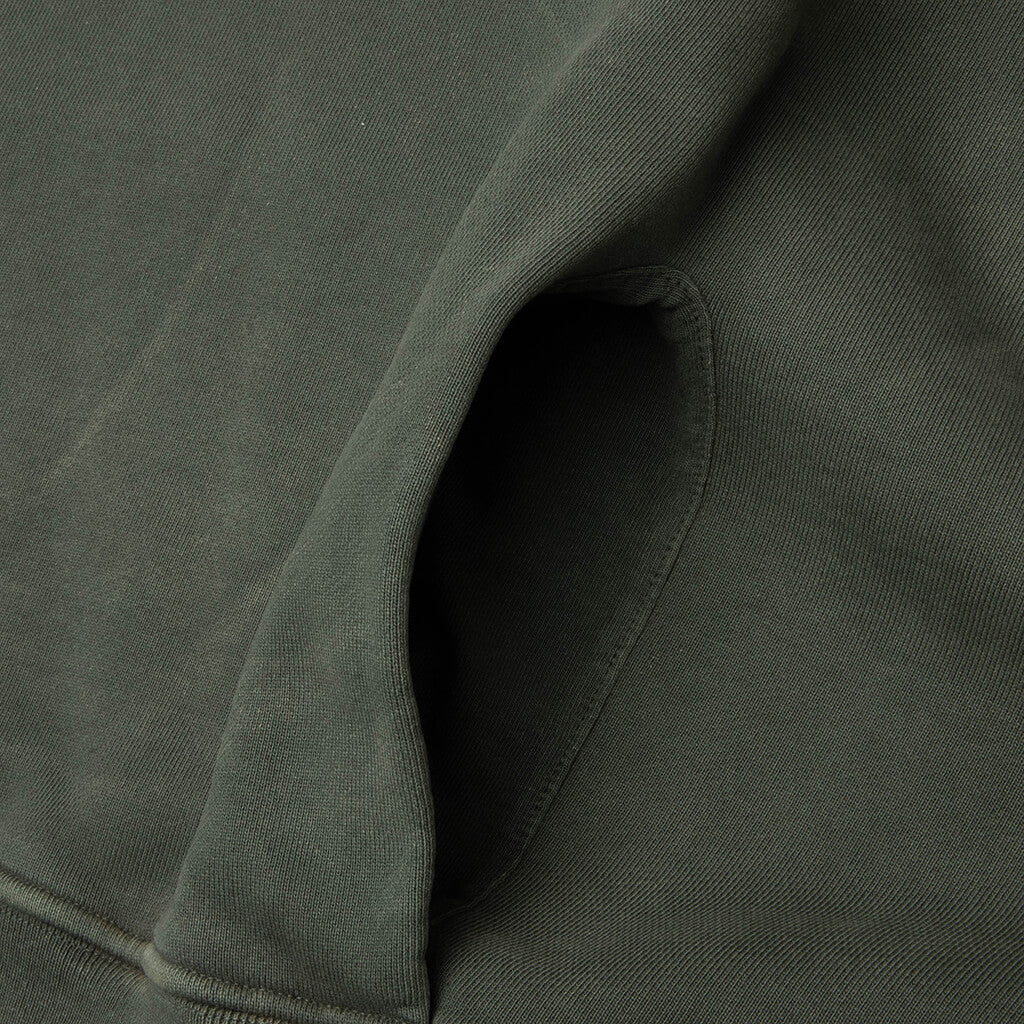 Cowrie Shell Hidden Pocket Hoodie - Vintage Green