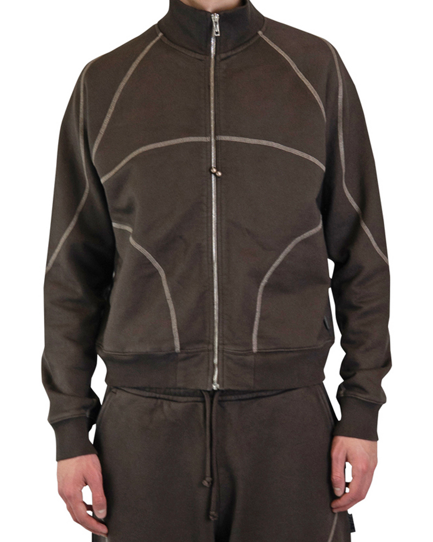 Coverstitch Track Top - Brown