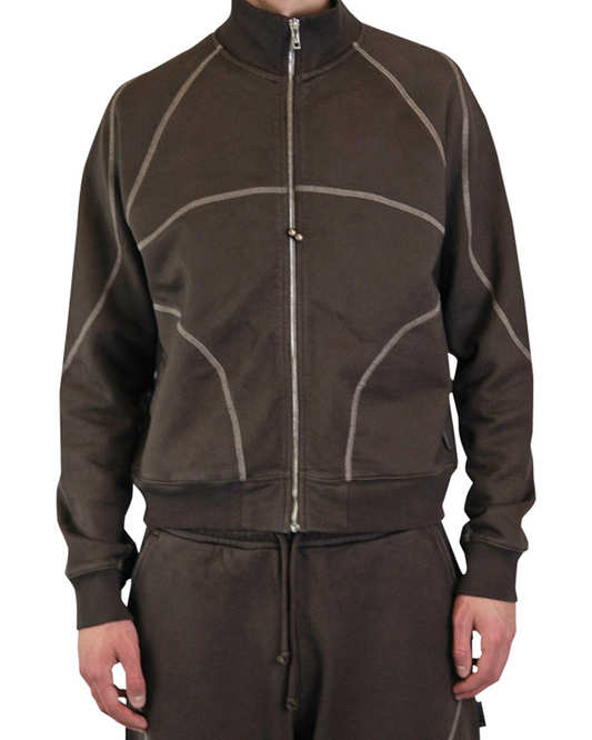 Coverstitch Track Top - Brown