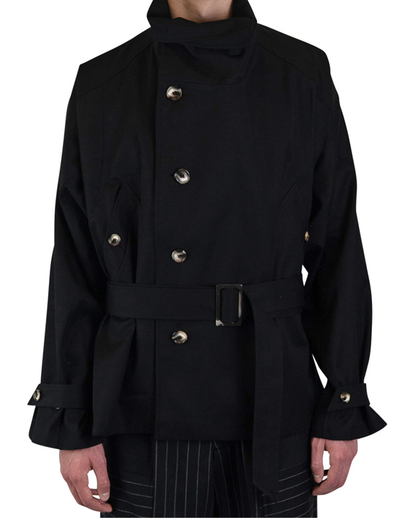 Short Trench Coat - Black
