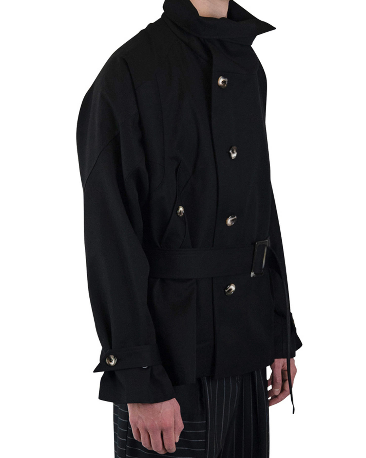 Short Trench Coat - Black
