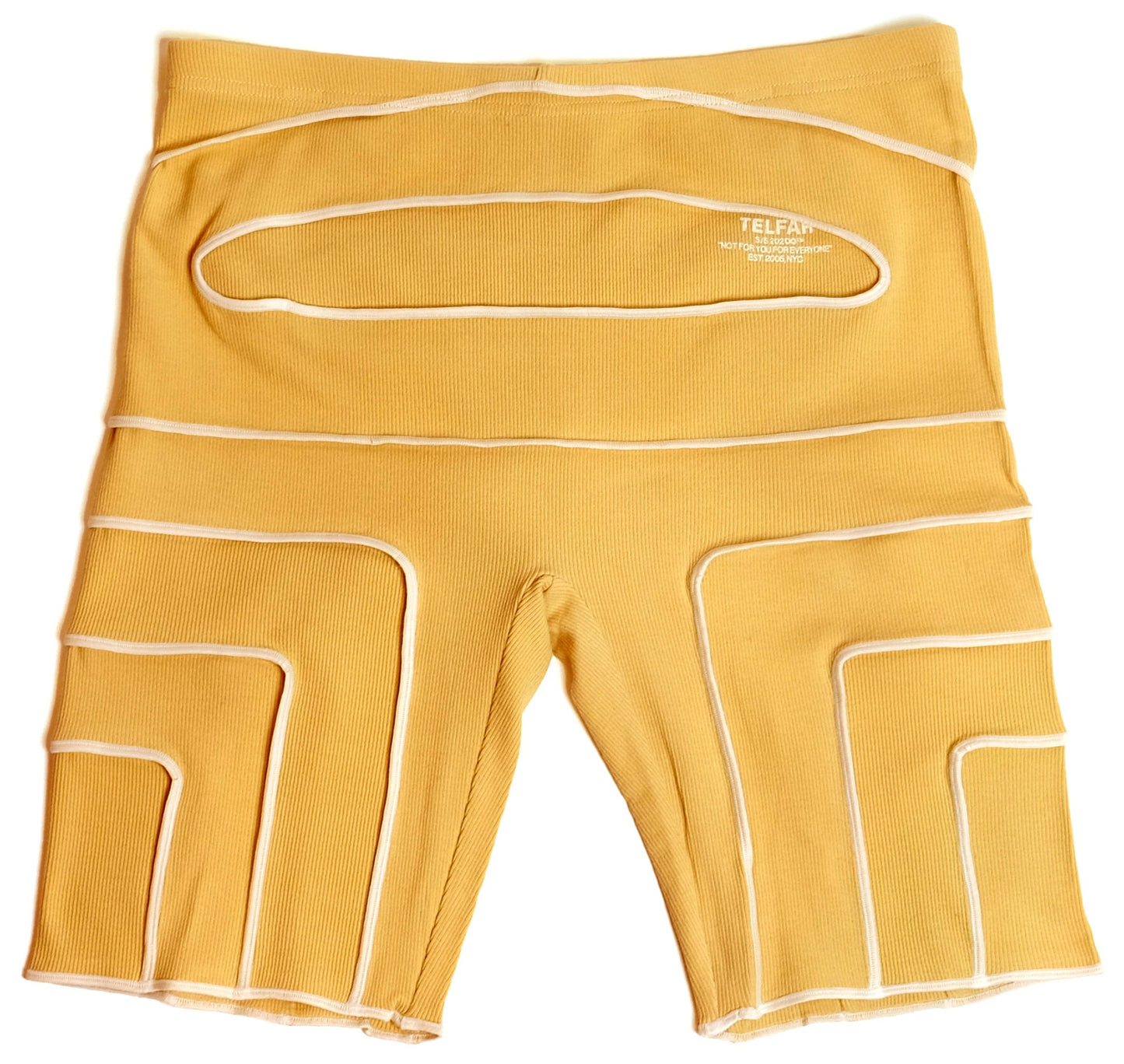 Pieced Rib Short - Cream