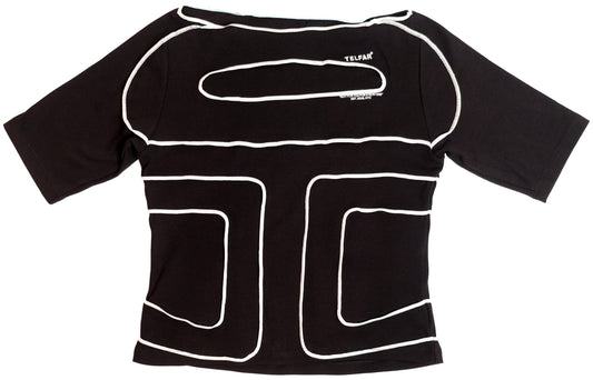 Pieced Rib Boatneck - Black