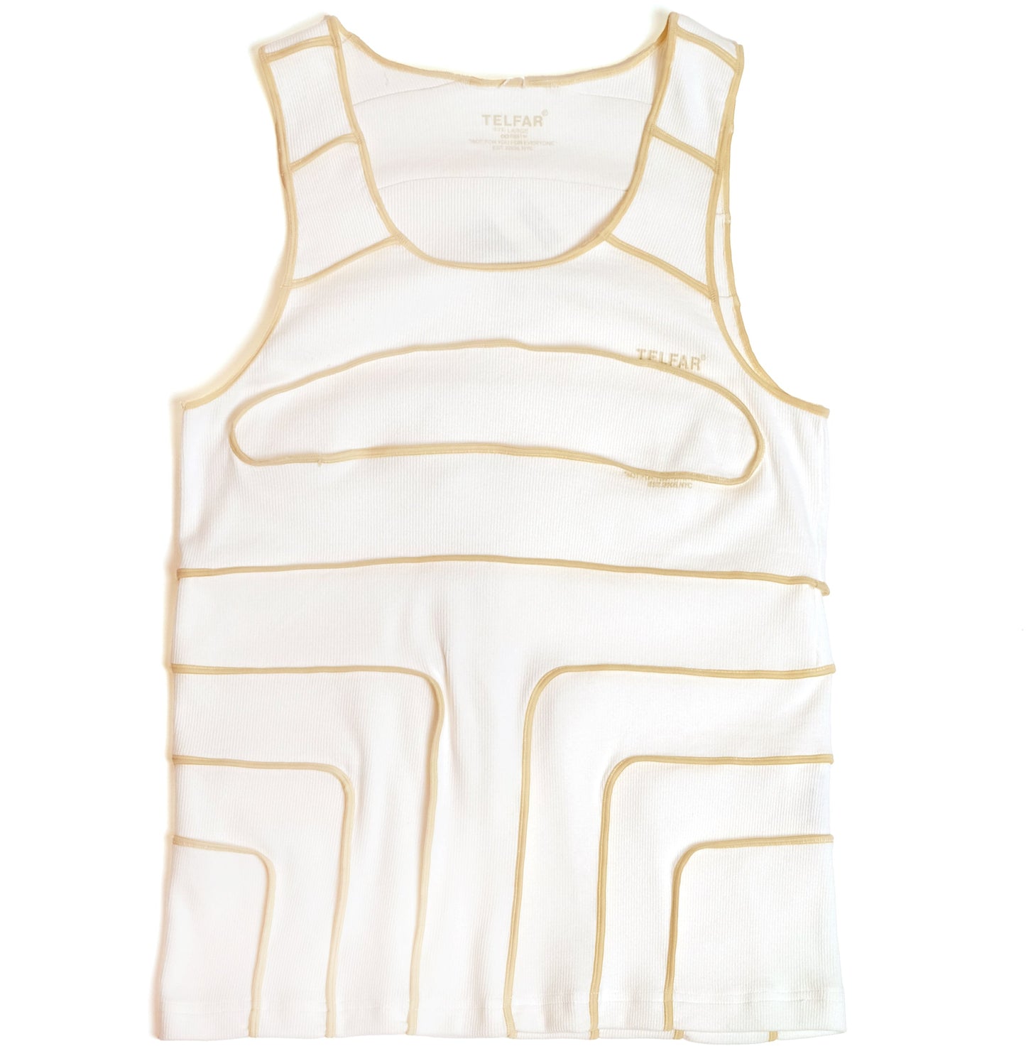 Pieced Rib Tank - White