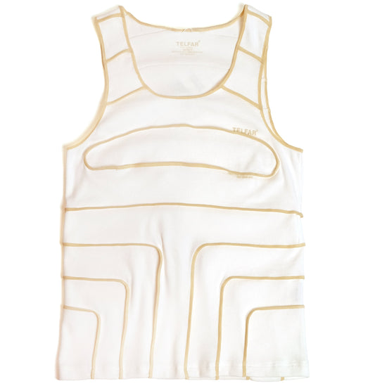 Pieced Rib Tank - White