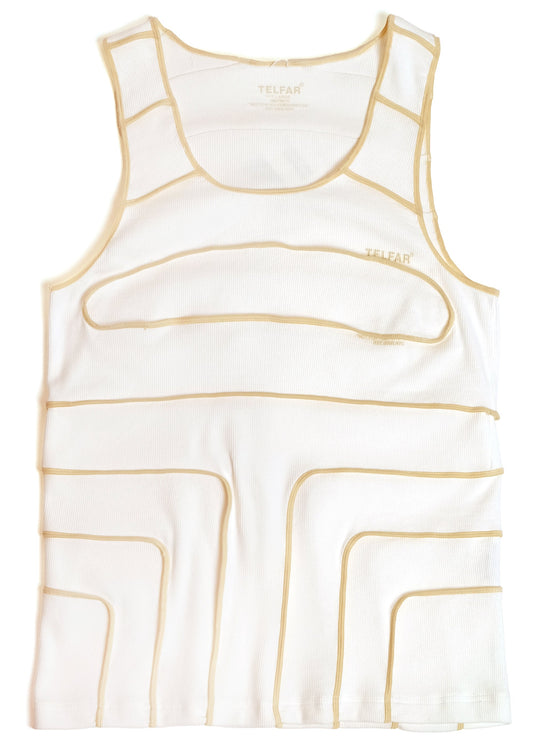 Pieced Rib Boatneck - Cream