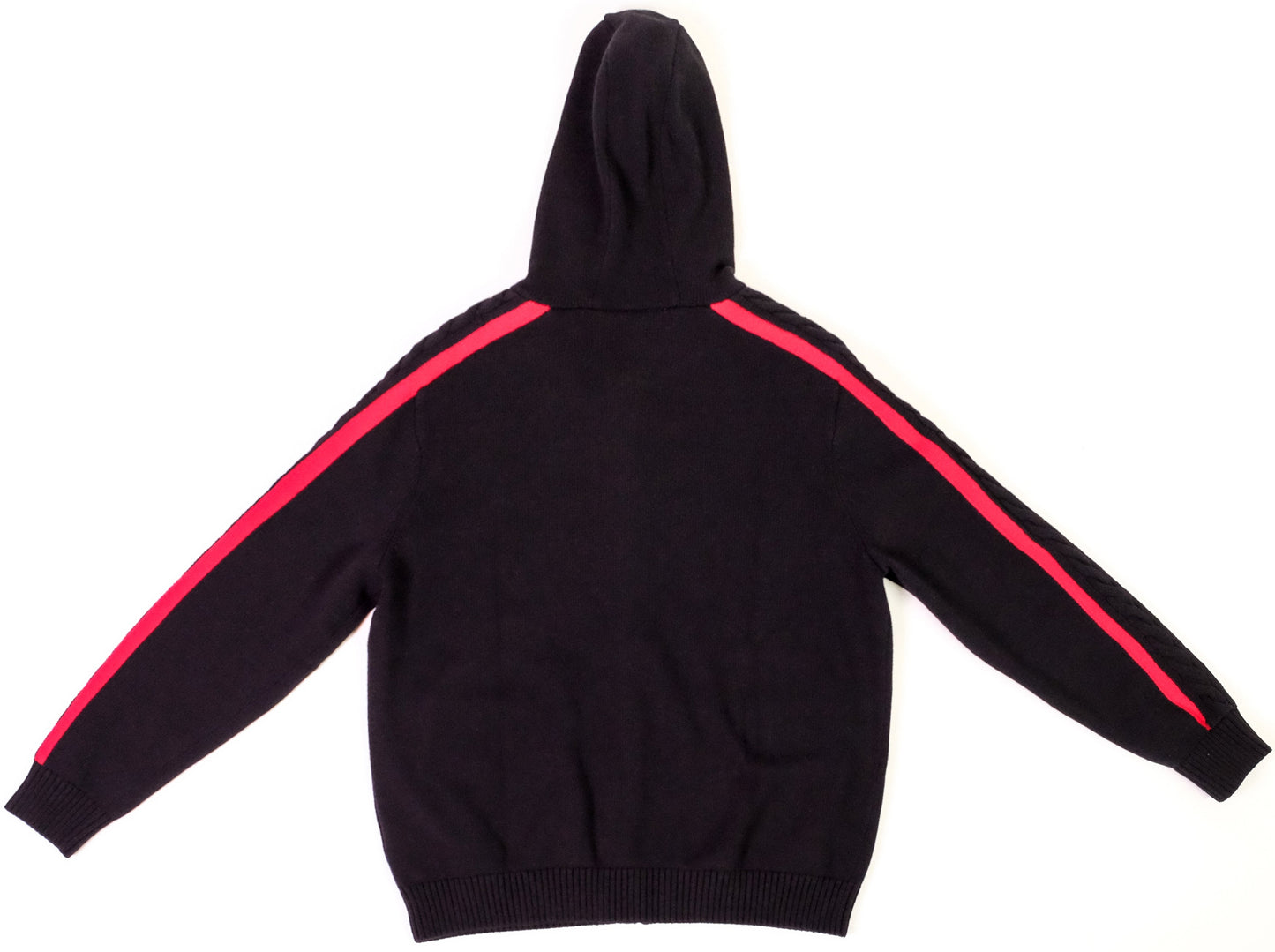Script Logo Cable Knit Zip Sweater