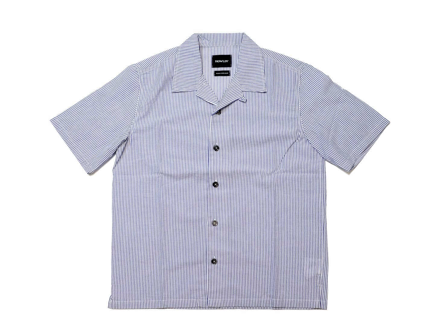 Cocktail D'Amoer Shirt Seersucker Stripes - Blue moon