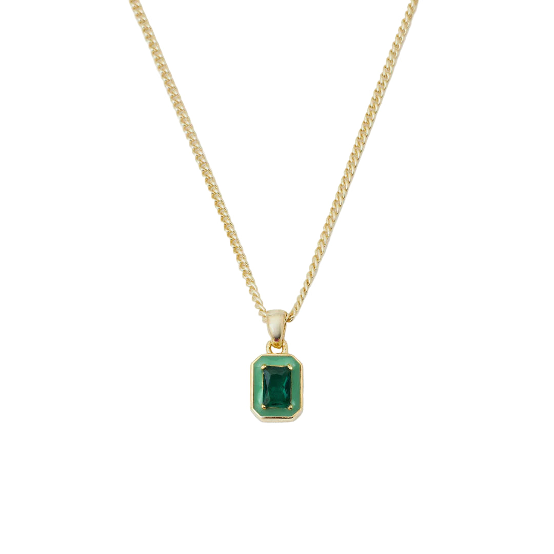 Gold Green Blush Necklace