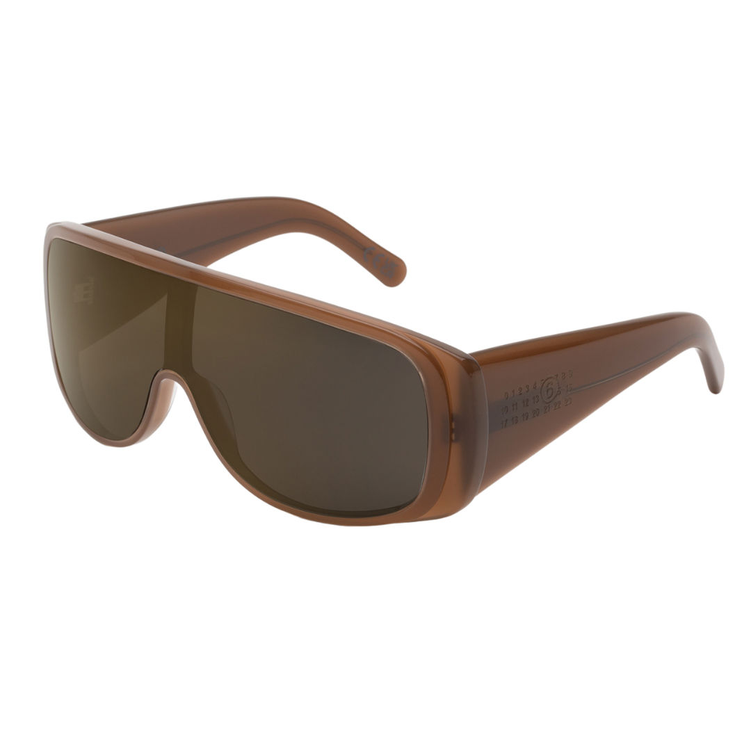 Shield Sunglasses Mask Brown