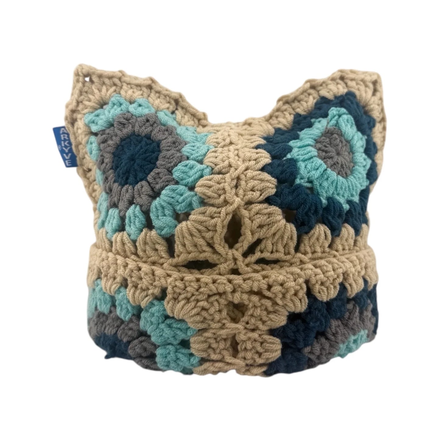 Crochet Cat Hat - Lagoon