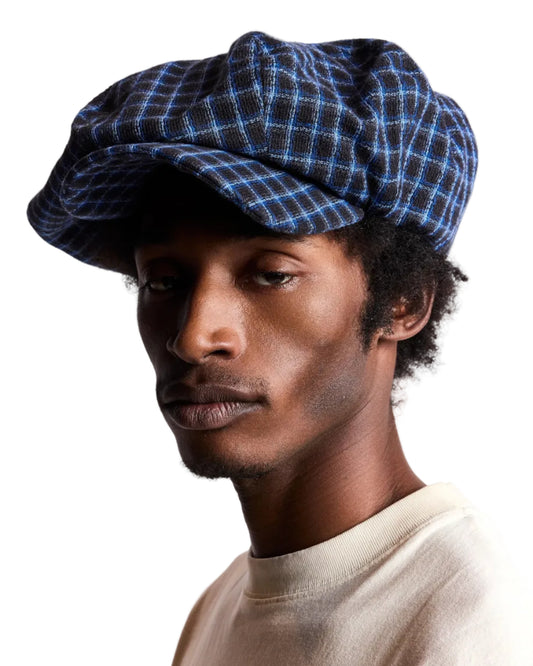 Baker Boy Hat - Navy Check