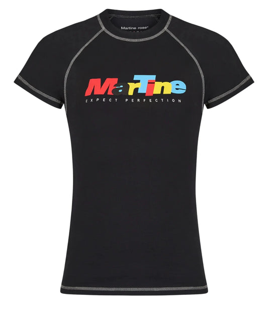 Raglan Shrunken T-Shirt - Black