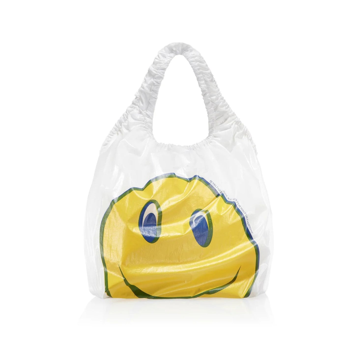 Medium Smiley Face Plastic Bag - White