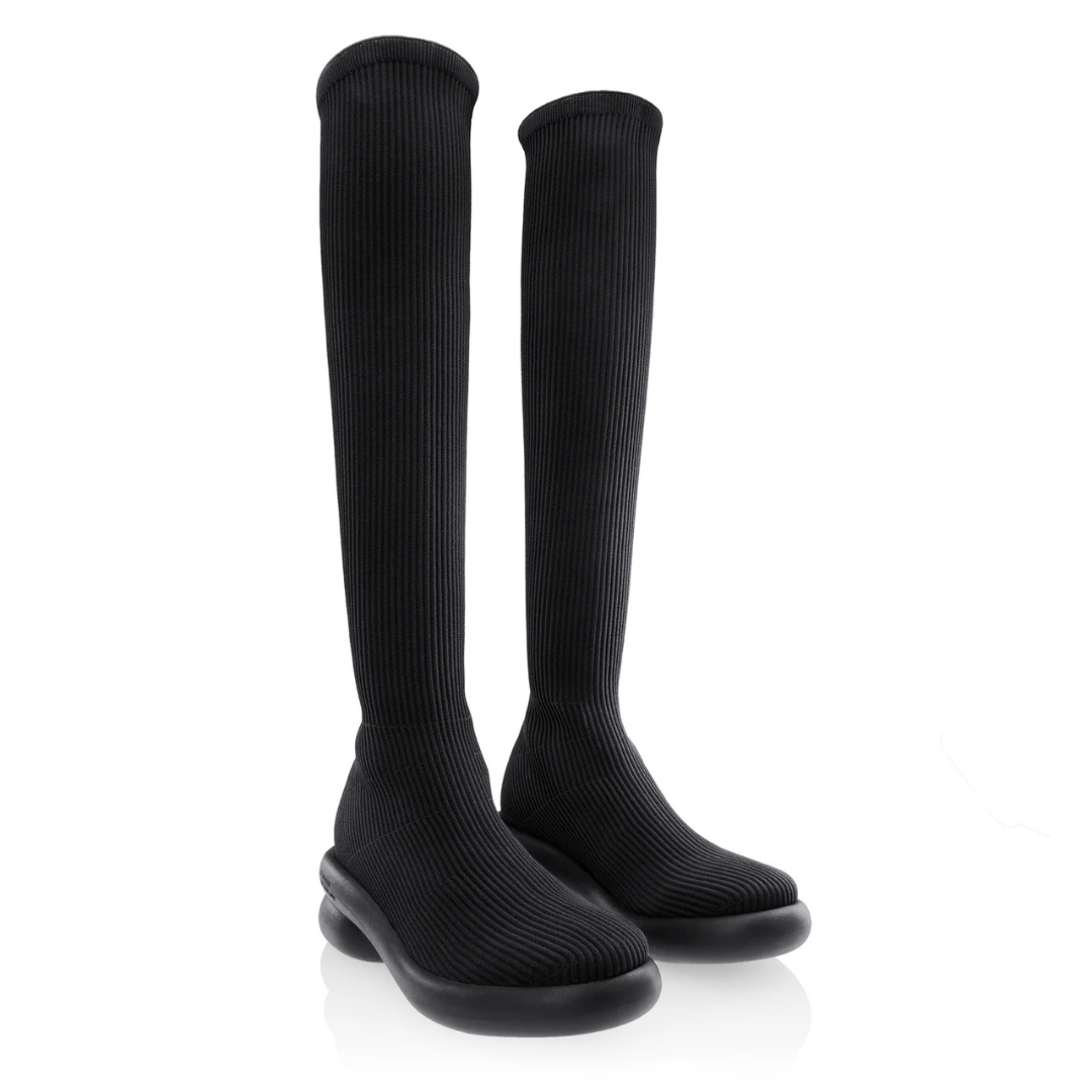 Tall knit Modular Boot - Black