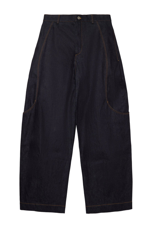 Malay Trouser - Raw Indigo
