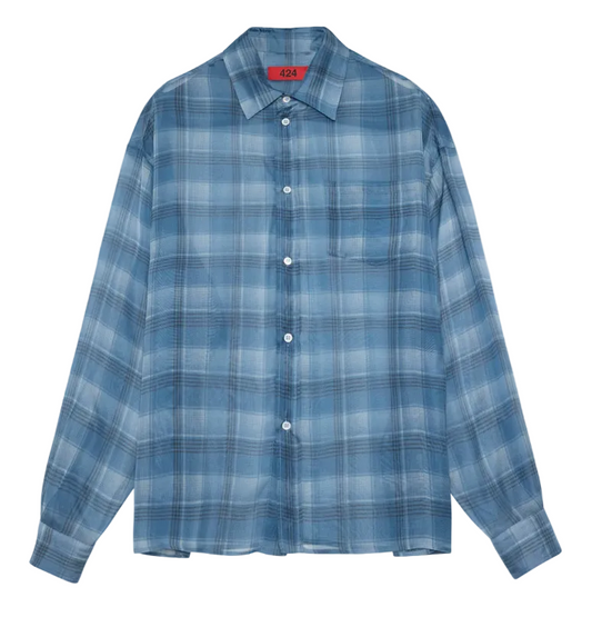 Silk Shirt Avio Check - Avio