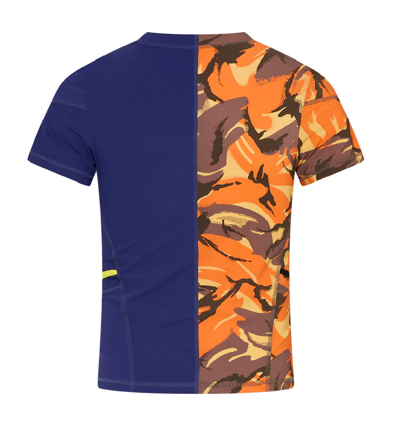 Women's Lace Up Football Top - Orange/Camo/Navy