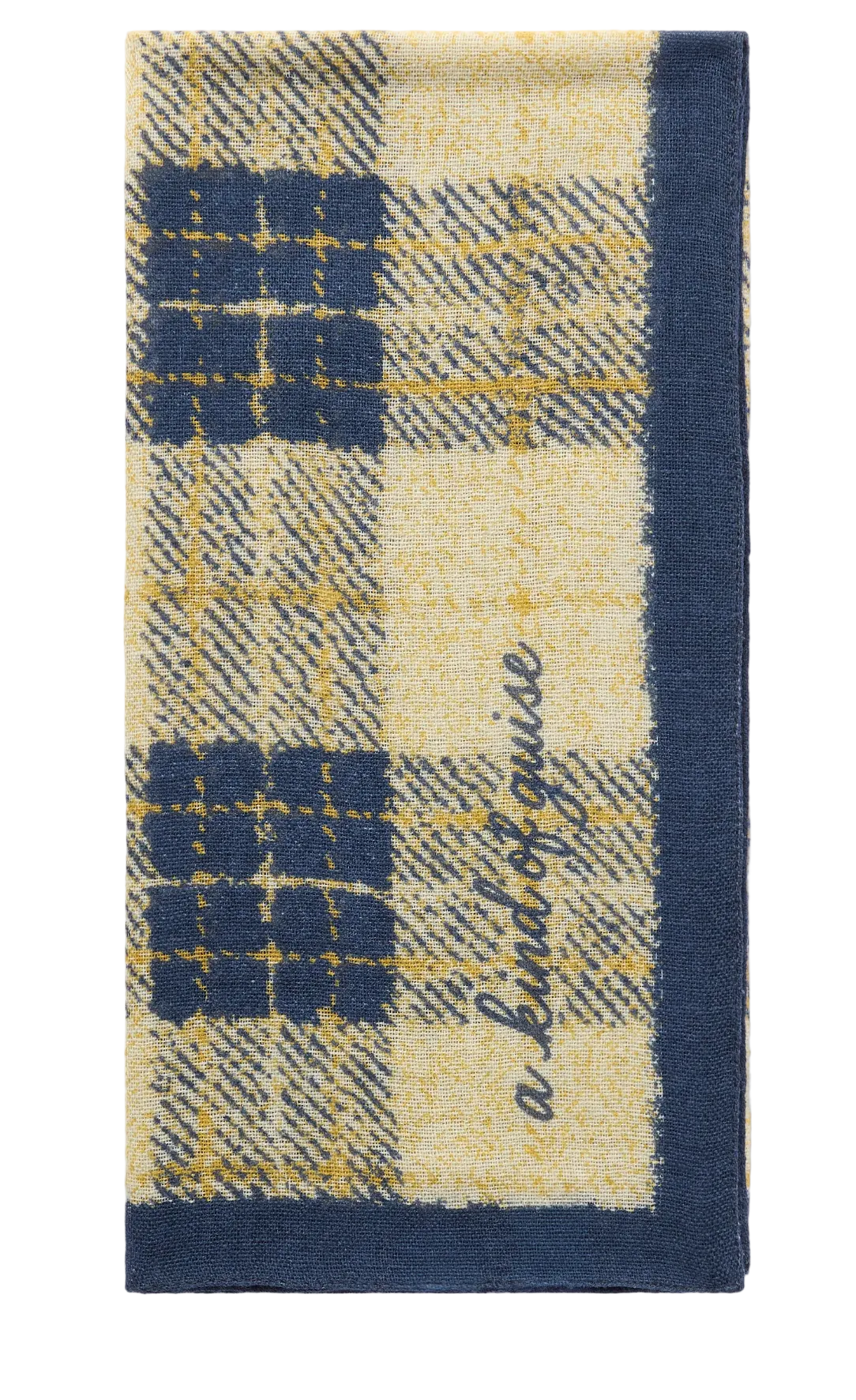 Salazar Wool Scarf - Blue Butter Check