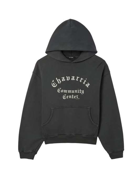 Chavarria Community Center Shrunken PO Hoodie - Pirate Black