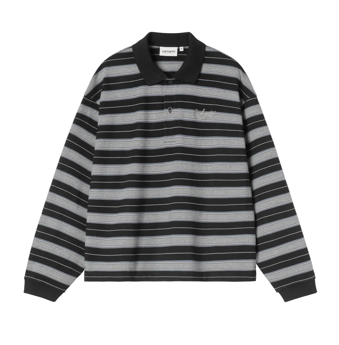 Women's L/S Bronson Polo - Bronson Stripe/Black