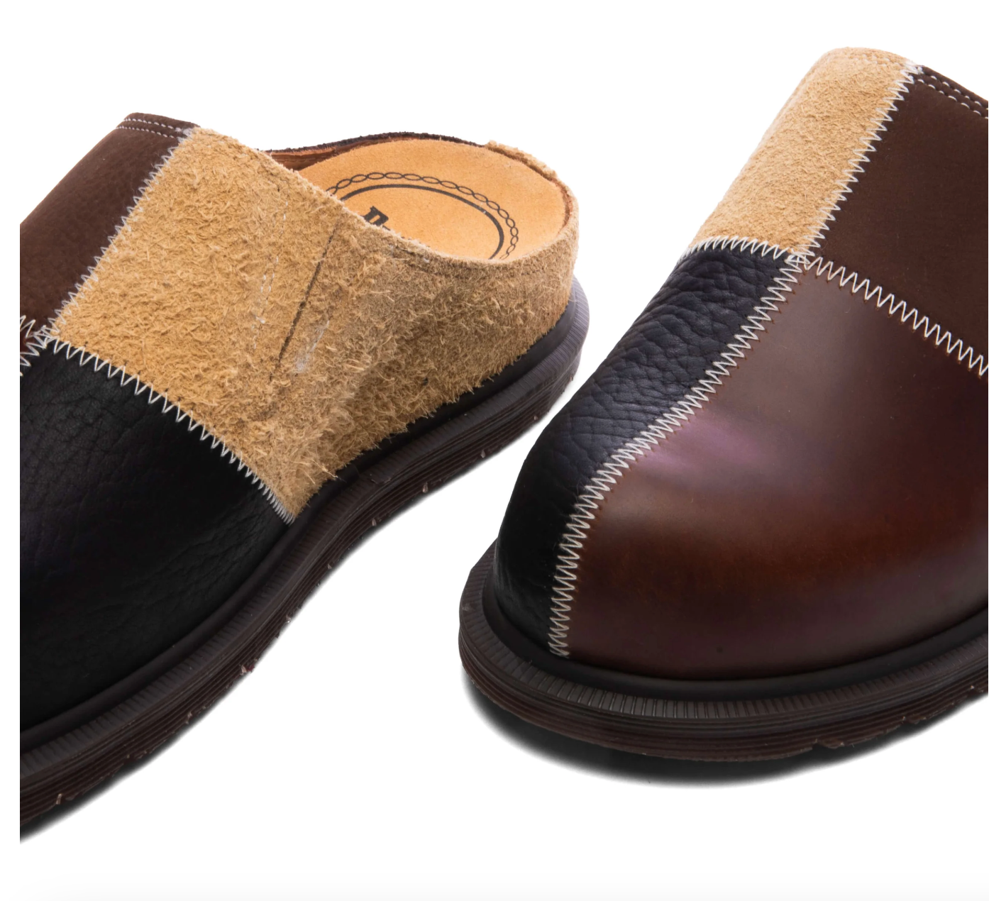 San Patchwork Mule - Butterscotch/Dark Brown