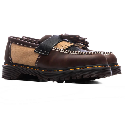 Adrian Patchwork Loafers - Butterscotch/Dark Brown