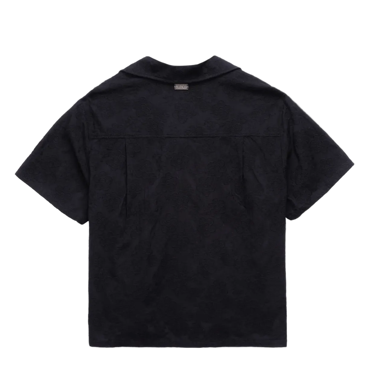 Novelty Floral Camp Shirt - Black