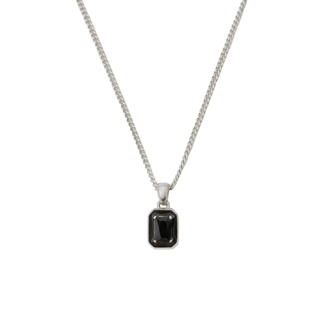 Silver Black Blush Necklace