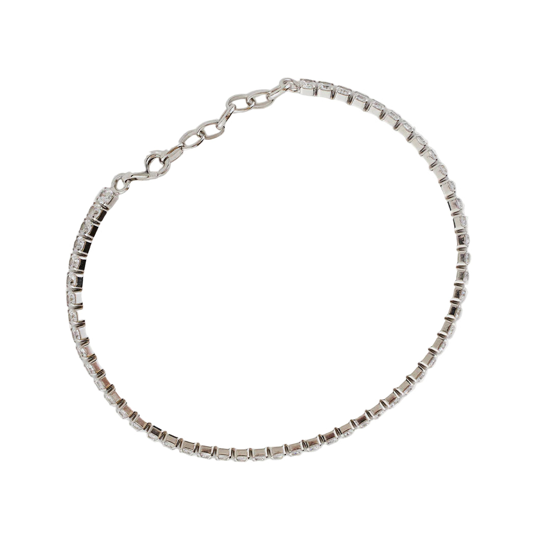 Silver Tennis Chain Bracelet