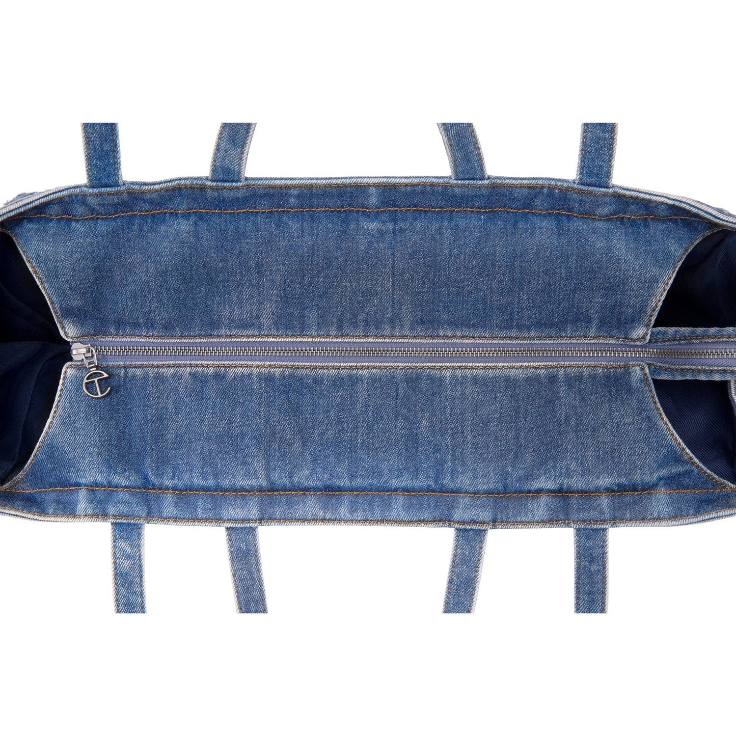 Large Denim Shopper - Distressed Blue