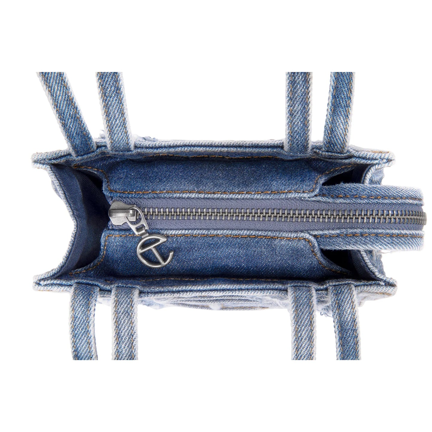 Small Denim Shopper - Distressed Blue