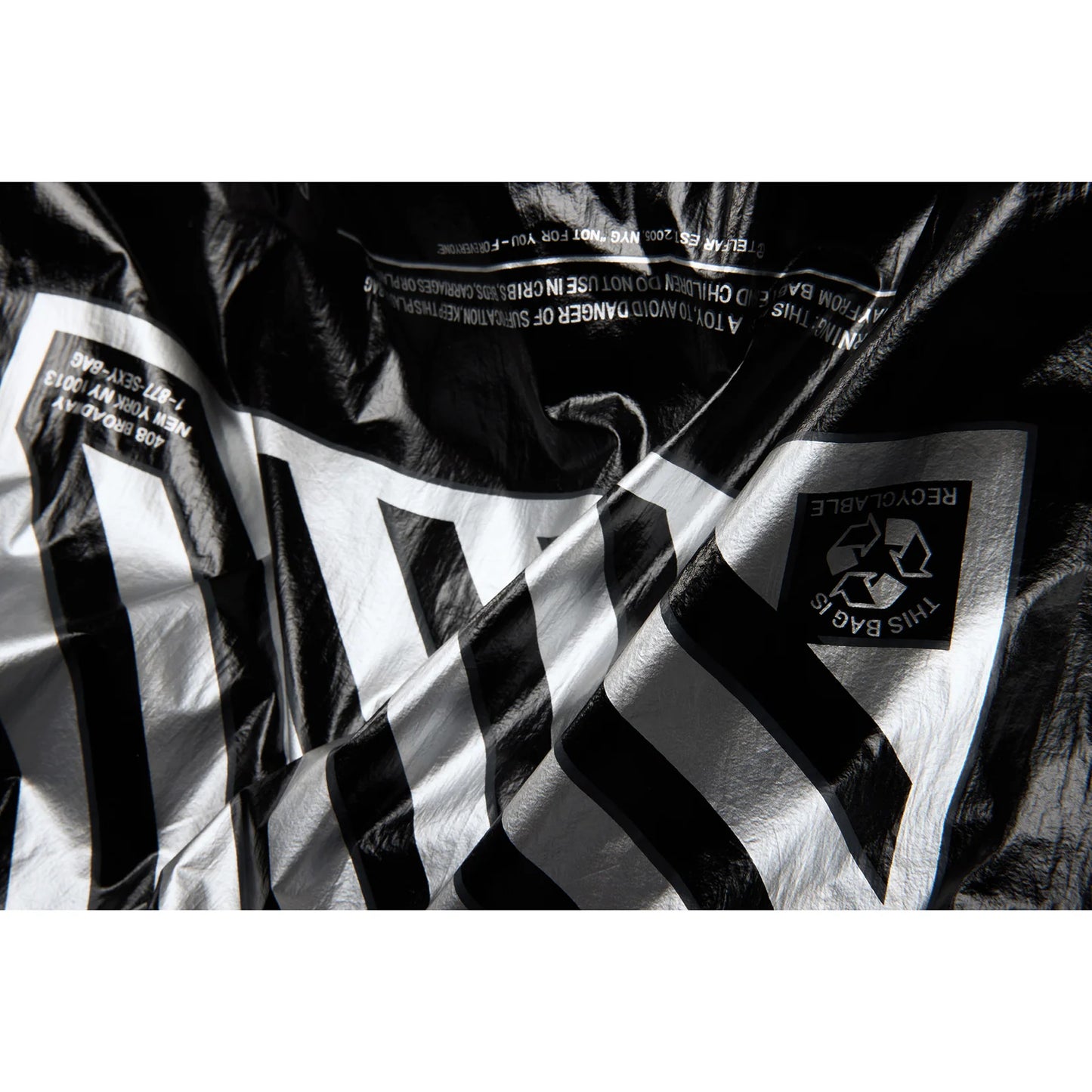 Medium Liquor Store Plastic Bag - Black