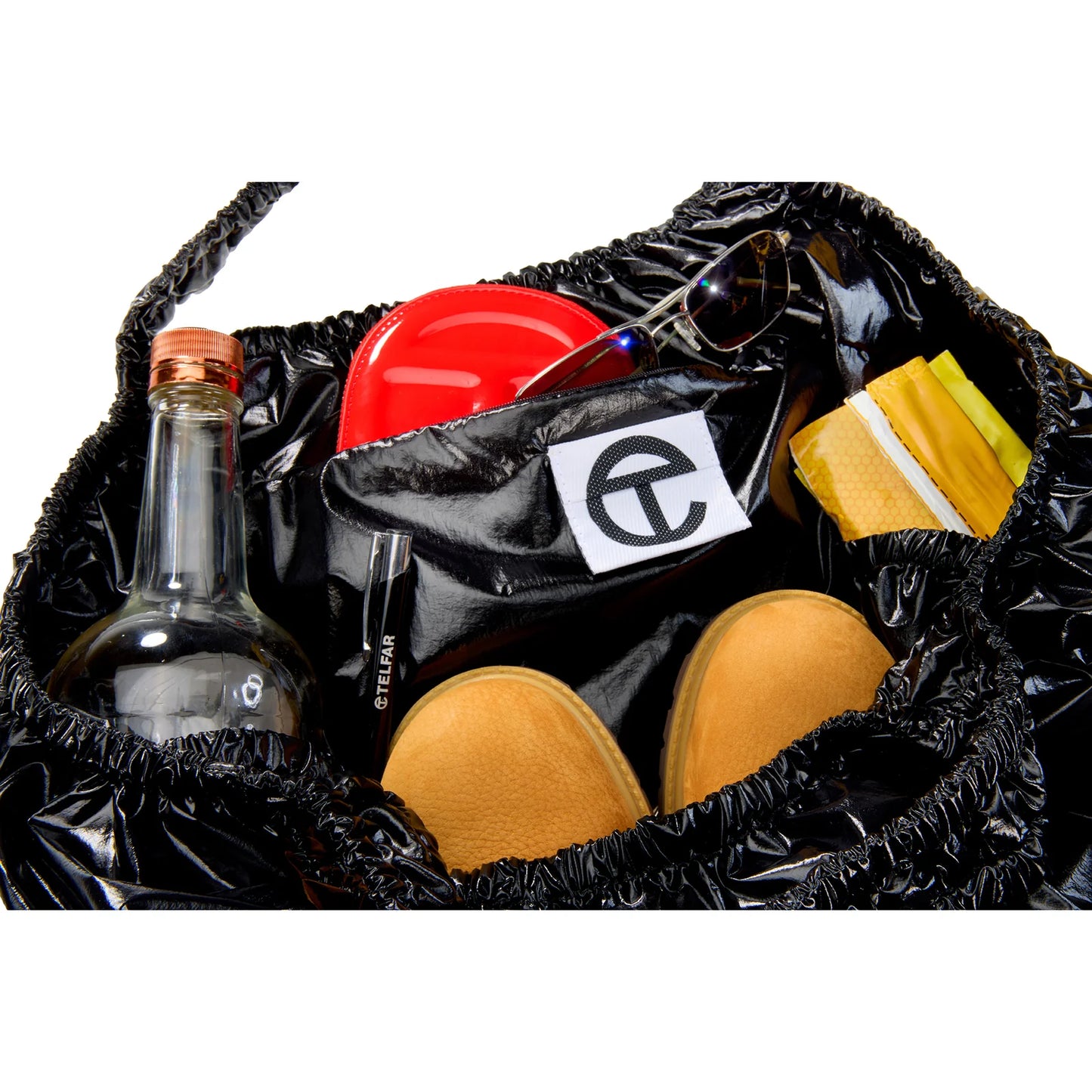 Medium Liquor Store Plastic Bag - Black