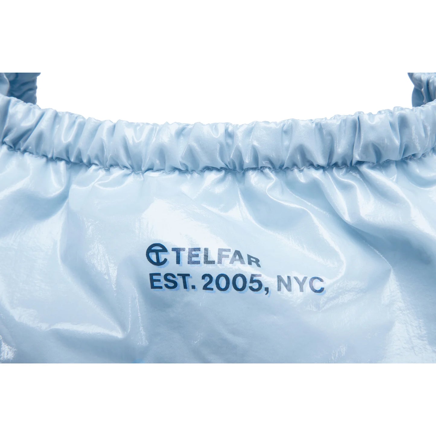 Medium Thank You Plastic Bag - Baby Blue