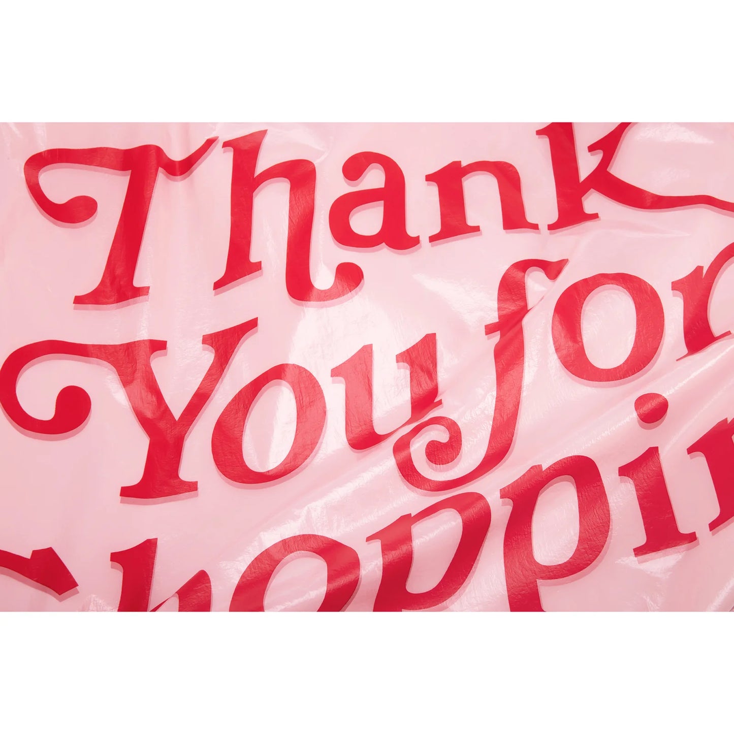 Medium Thank You Plastic Bag - Pink