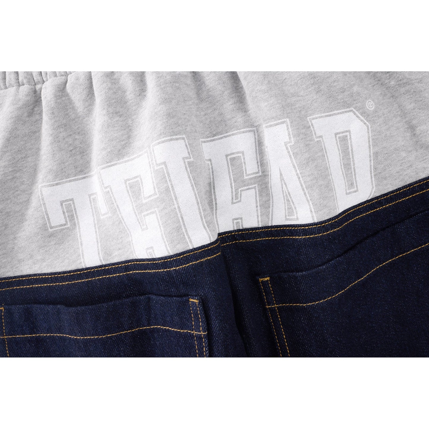 Saggy Sweat Jean - Blue/Heather Grey
