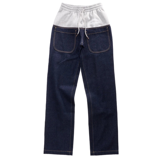 Saggy Sweat Jean - Blue/Heather Grey