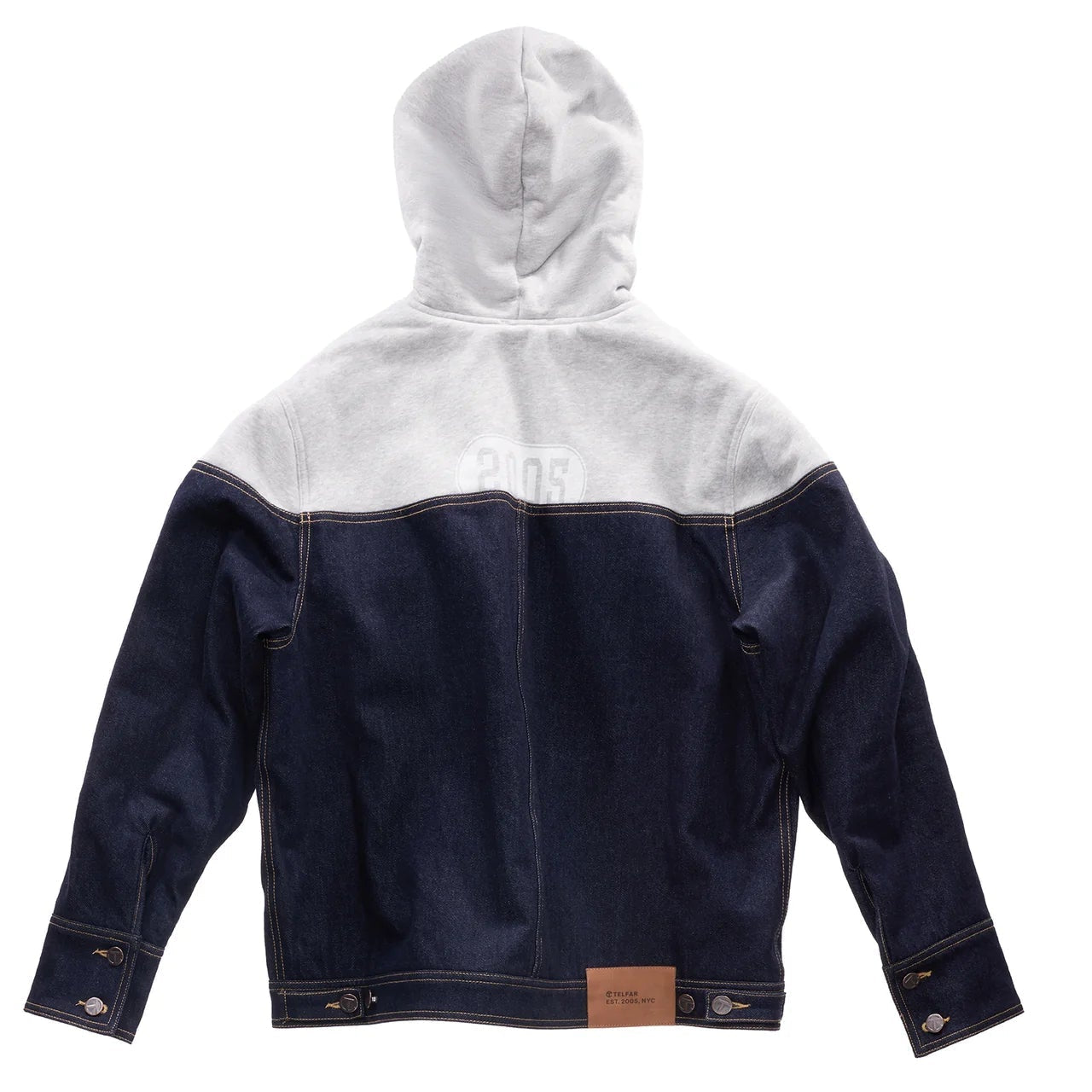 Sweat Jean Jacket - Blue/Heather Grey