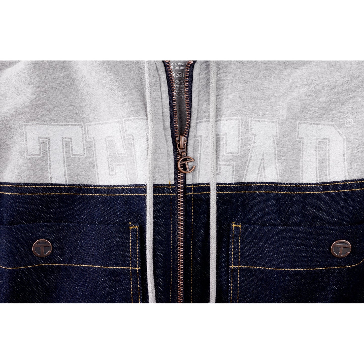 Sweat Jean Jacket - Blue/Heather Grey