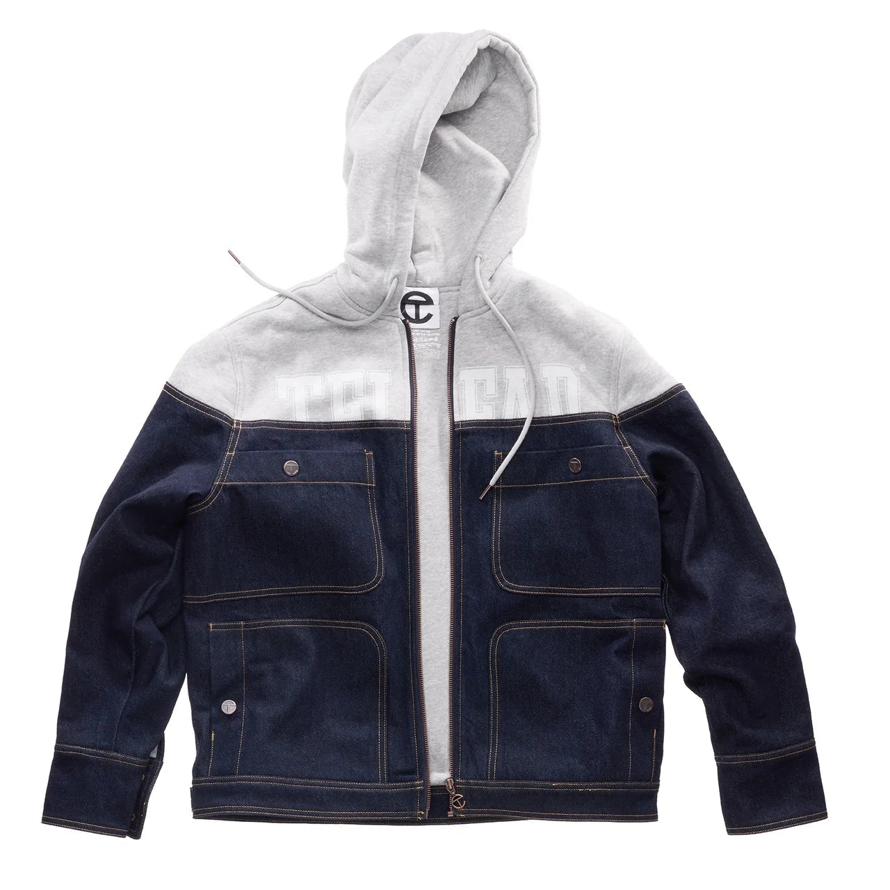 Sweat Jean Jacket - Blue/Heather Grey