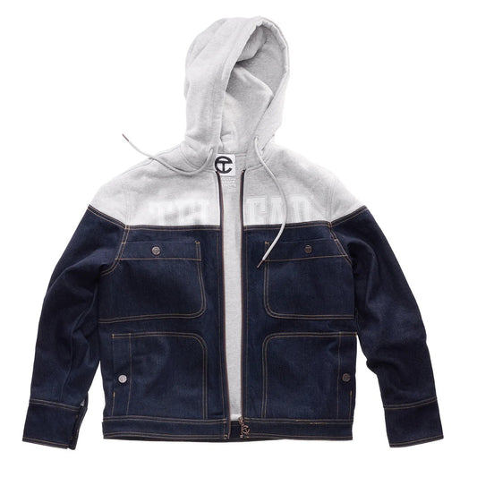 Sweat Jean Jacket - Blue/Heather Grey