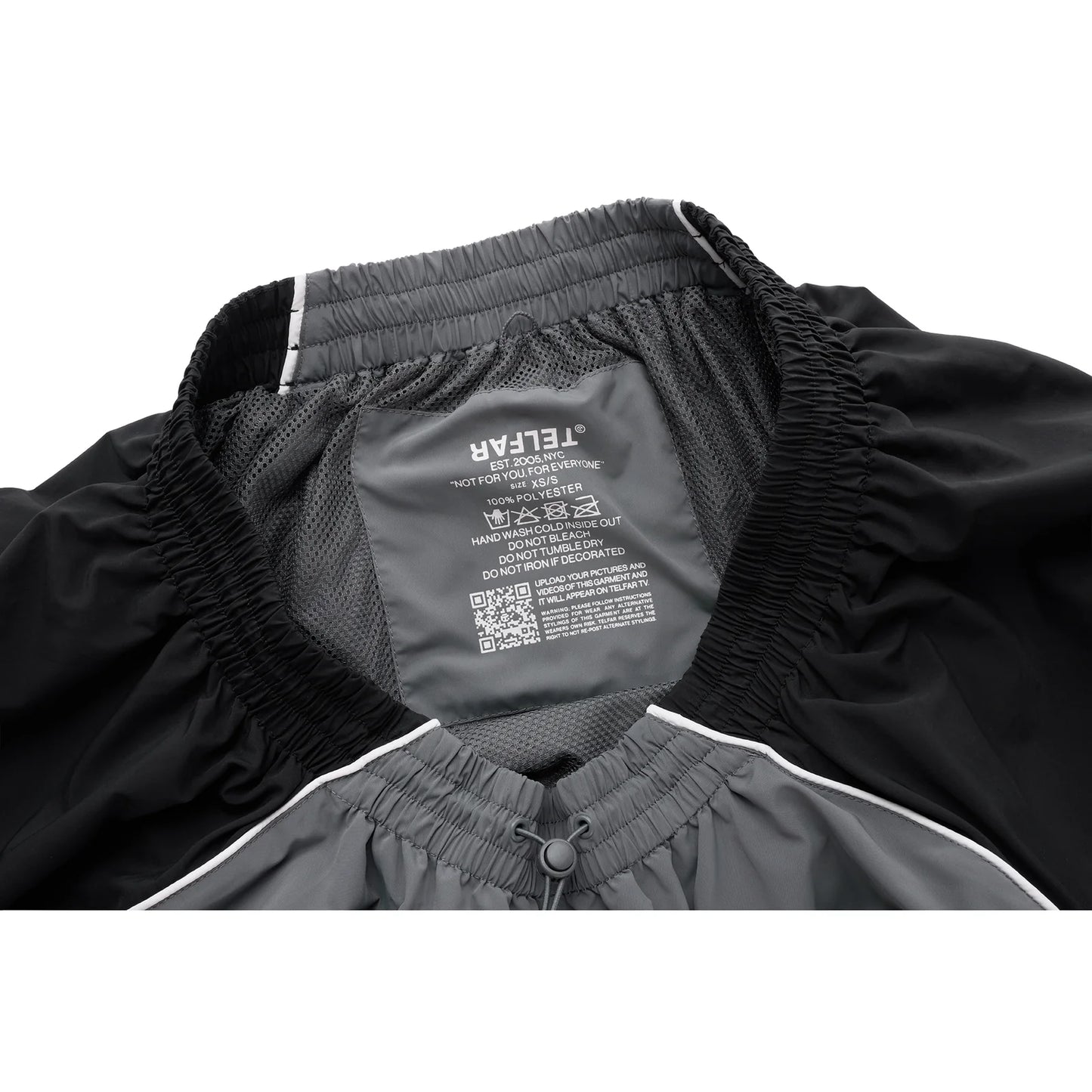 Upside Down Windbreaker Gown - Black/Grey