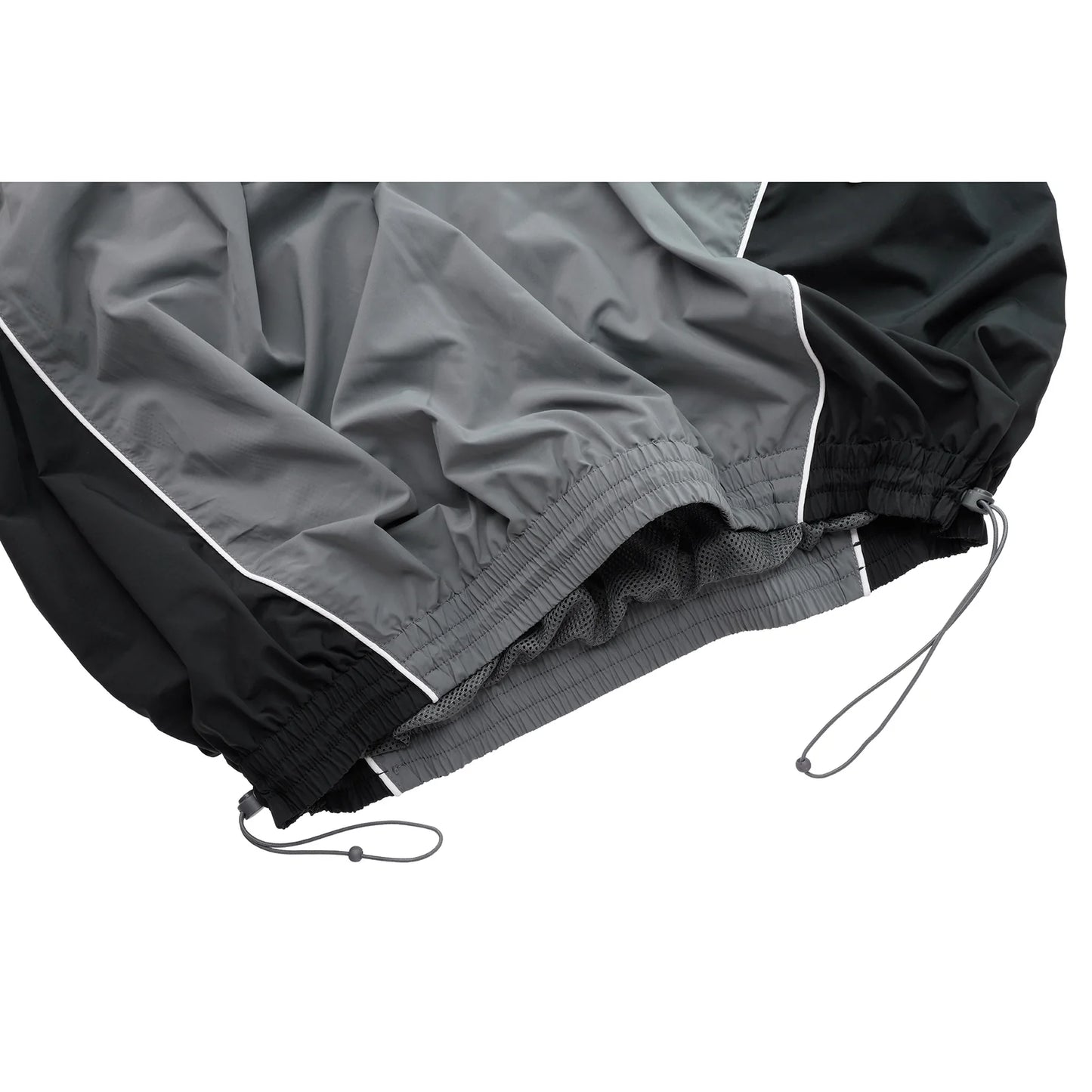 Upside Down Windbreaker Gown - Black/Grey