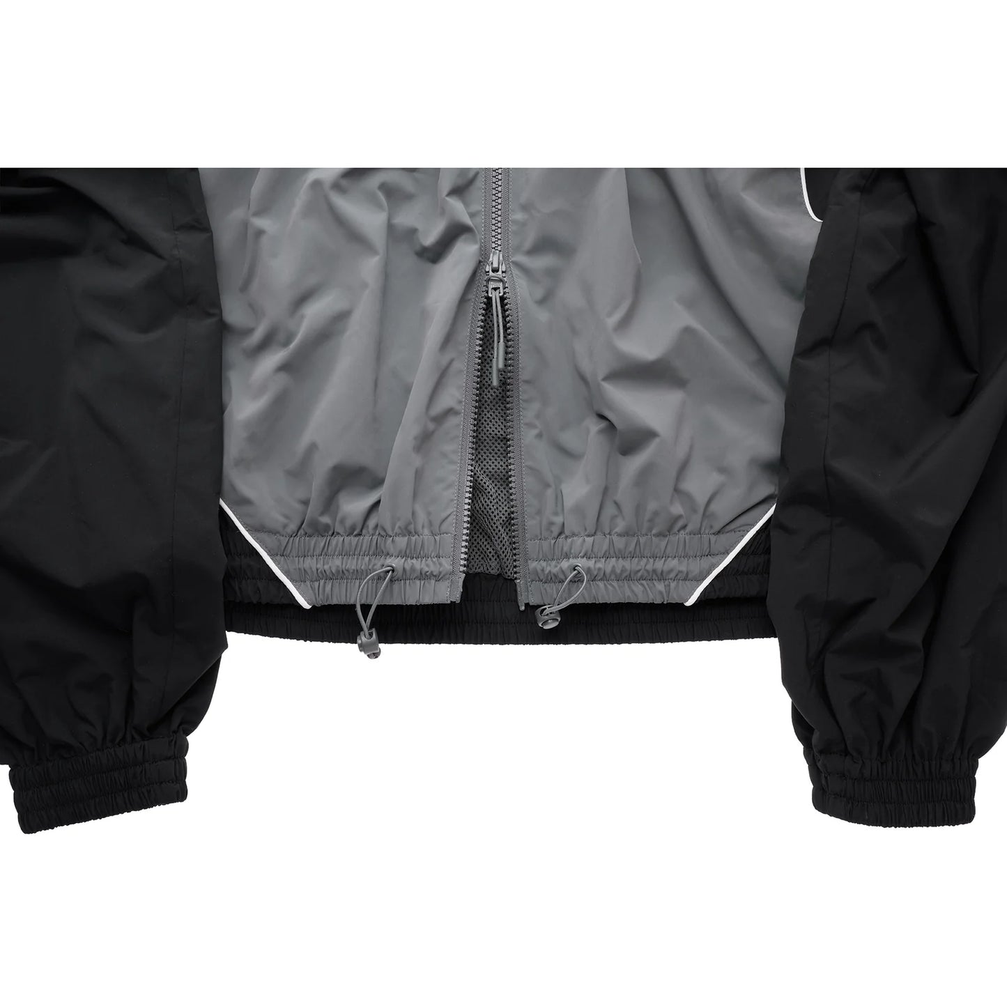 Upside Down Windbreaker Jacket - Black/Grey