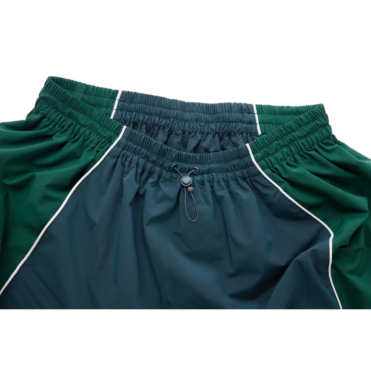 Upside Down Windbreaker Skirt - Green/Blue