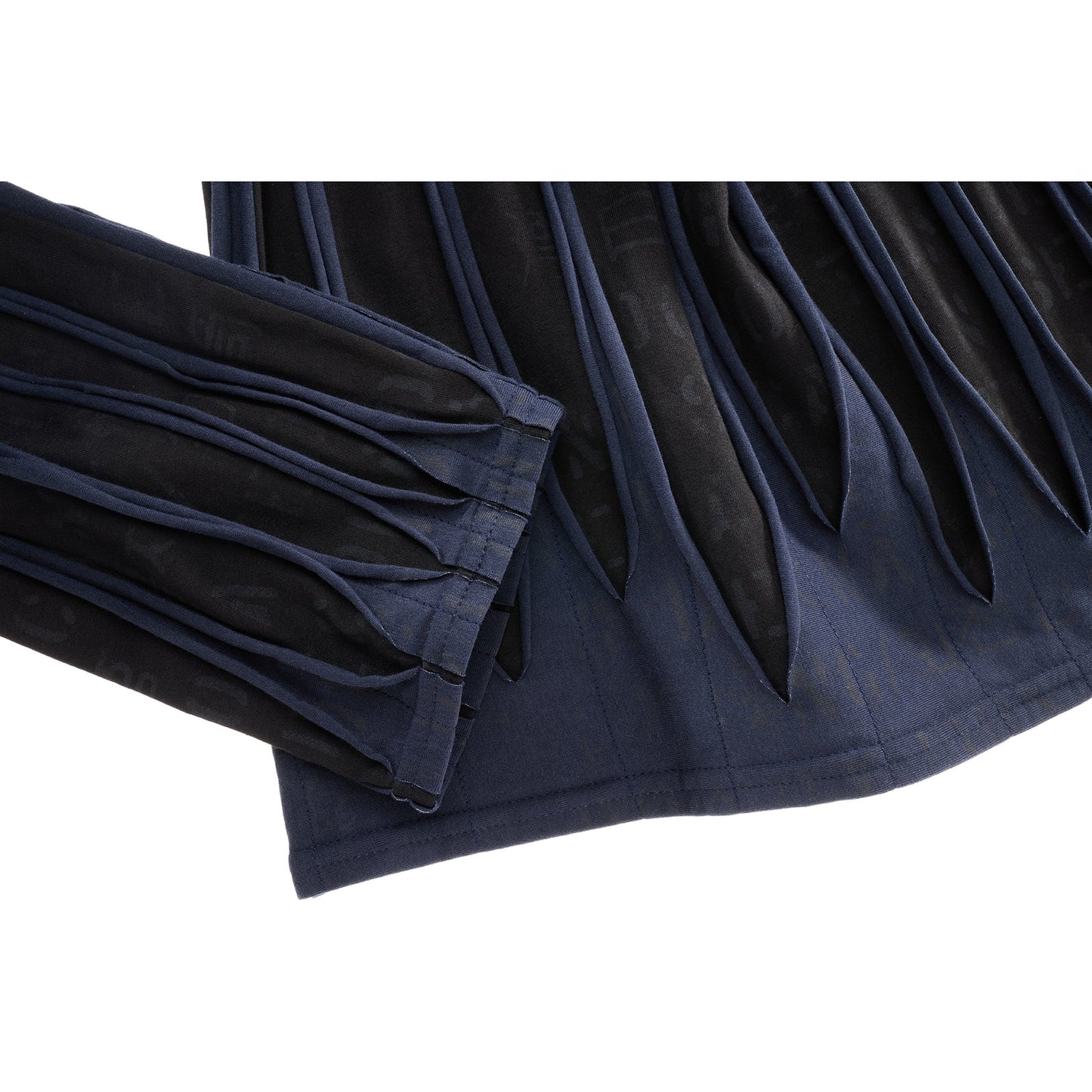 Woodgrain Long Sleeve Turtle Neck - Black