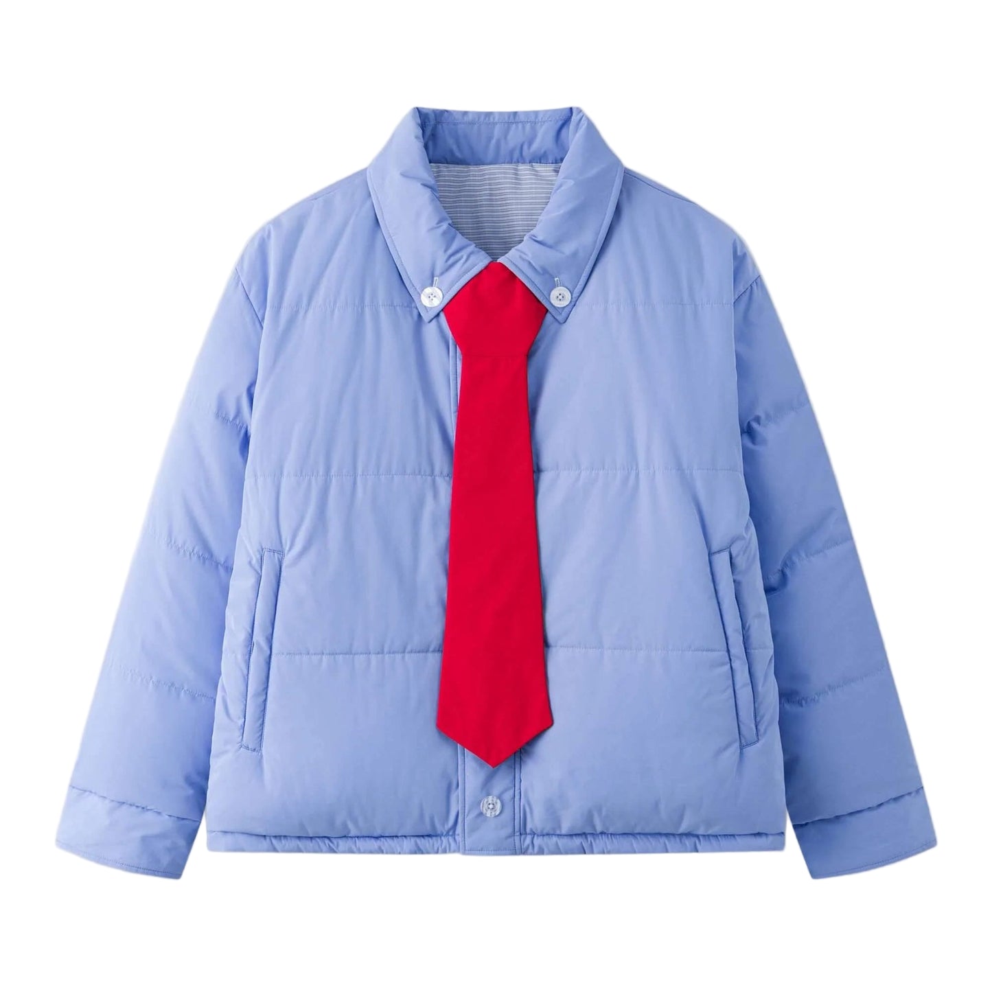 Reversible Shirt Down Puffer