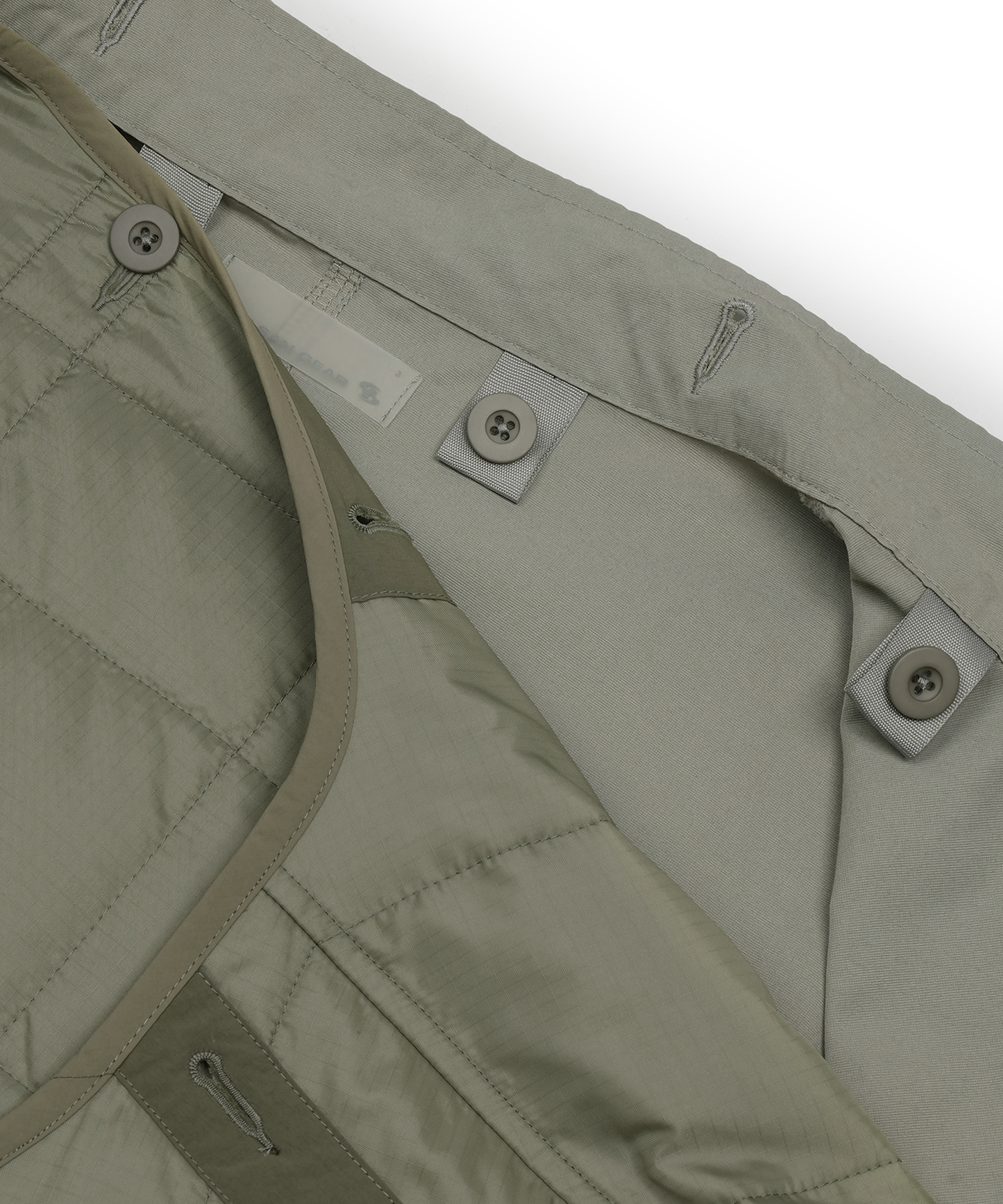 Zipper Field Parka - Grey Beige